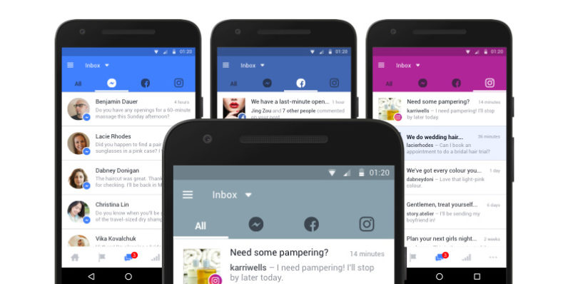 Facebook, Messenger e Instagram: una sola casella di posta per i tre canali